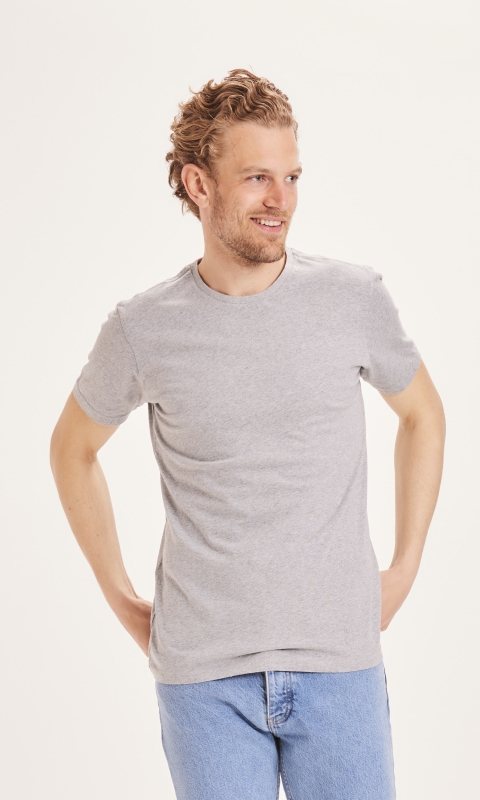 Basic T-Shirt - regular fit - grey melange